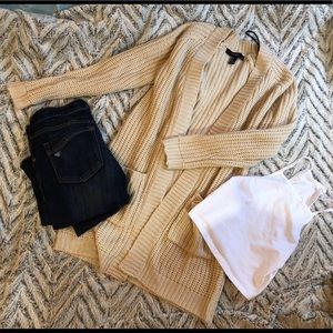 Cream chunky knit cardigan